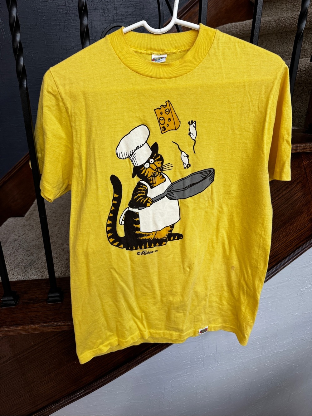 Vintage Rare Chef Cat B. Kliban Crazy Shirts Hawaii Tee - Picture 10 of 13